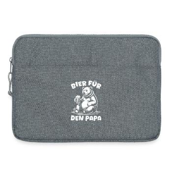 Beer drinkers BEER FOR DAD Fathers Funny - Laptop bag 15" - heather grey - Front