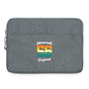 56 Birthday - Laptop bag 15" - heather grey - Front