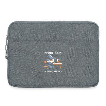 Mana leer? Met hilft! | Zauberer RPG Witz - Laptoptasche 15" - Grau meliert - Vorne