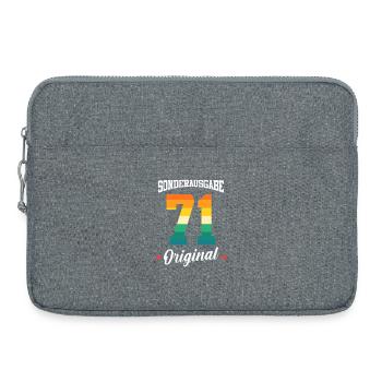 71 Geburtstag - Laptoptasche 15" - Grau meliert - Vorne