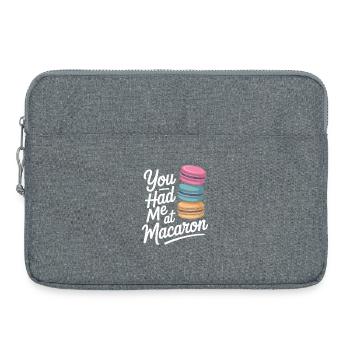 Macaron French Desserts - Laptop bag 15" - heather grey - Front