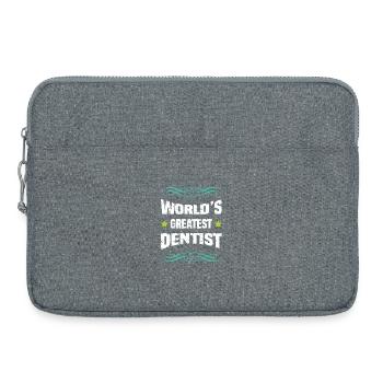 Le meilleur dentiste du monde – Saying Shirt - Sacoche pour ordinateur portable 15 pouces - gris chiné - Devant