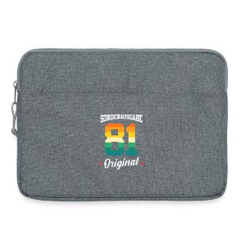 81 Geburtstag - Laptoptasche 15" - Grau meliert - Vorne