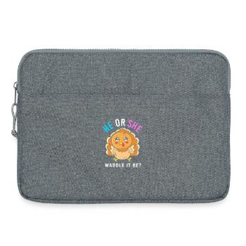 Thanksgiving Gender Reveal Mom-to-be - Laptop bag 15" - heather grey - Front