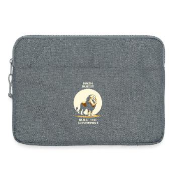 Quête principale : Régner sur la savane | Lion Wilderness - Sacoche pour ordinateur portable 15 pouces - gris chiné - Devant