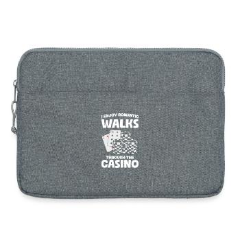 Promenades romantiques Casino Jeux d’argent Joueur drôle - Sacoche pour ordinateur portable 15 pouces - gris chiné - Devant