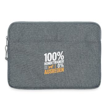 Hundeschule Hundeliebhaber Hundetrainer - Laptoptasche 15" - Grau meliert - Vorne