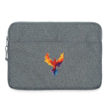 Fiery_Watercolor_Phoenix_Rebirth_Strength - Laptoptasche 15" - Grau meliert - Vorne