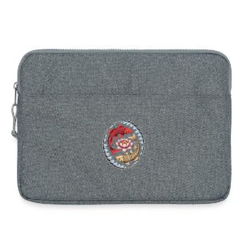Koi Fish Lotus Flower Wave Art - Laptop bag 15" - heather grey - Front