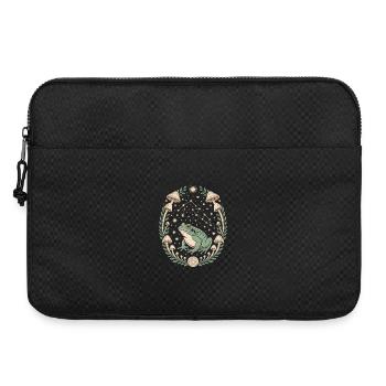 Frog Astrology and Mushroom Pattern Magic - Laptop bag 15" - black - Front