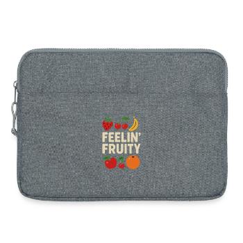 Feelin’ Fruity – Buntes Obst Design - Laptoptasche 15" - Grau meliert - Vorne