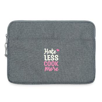 Hate less cook more - Laptoptasche 15" - Grau meliert - Vorne