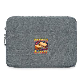 beurre de cacahuète et gelée, nourriture préférée, bizarre, - Sacoche pour ordinateur portable 15 pouces - gris chiné - Devant