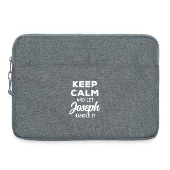 Keep Calm Lass Joseph das regeln Lustiger Spruch - Laptoptasche 15" - Grau meliert - Vorne