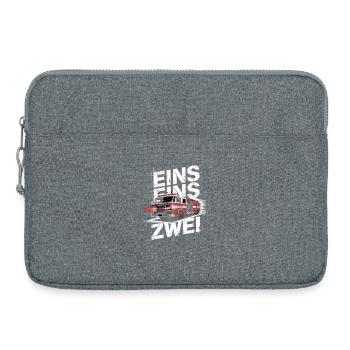 Feuerwehr Spruch – 112 Notruf Held in Aktion - Laptoptasche 15" - Grau meliert - Vorne
