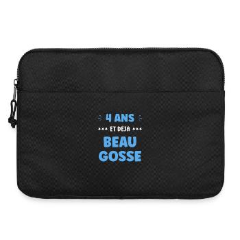 4 ans et deja beau gosse - Sacoche pour ordinateur portable 15 pouces - noir - Devant