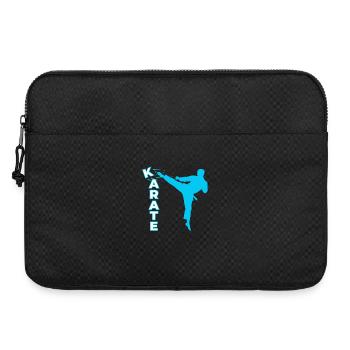 Karaté, Karaté Combattant, Arts martiaux, Karaté Kick - Sacoche pour ordinateur portable 15 pouces - noir - Devant