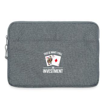 Blackjack Dicton Design - Sacoche pour ordinateur portable 15 pouces - gris chiné - Devant