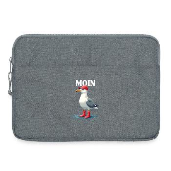 Moin Seagull in Frisian look - Laptop bag 15" - heather grey - Front