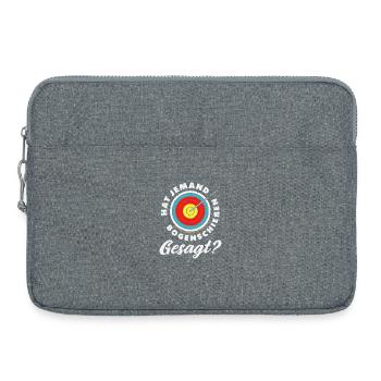 Ich gehe Bogenschießen - Laptoptasche 15" - Grau meliert - Vorne