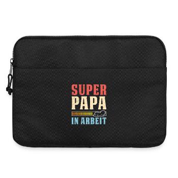 Soon dad SUPER DADDY IN WORK Funny - Laptop bag 15" - black - Front