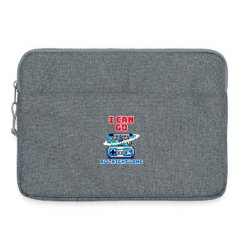 Retro Gaming Je peux aller toute la nuit Pixel - Sacoche pour ordinateur portable 15 pouces - gris chiné - Devant