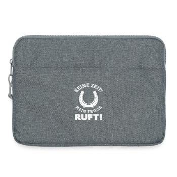 Meine Friese Ruft Pferdemädchen Reiten Reiter - Laptoptasche 15" - Grau meliert - Vorne