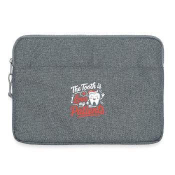 Zahnärztliche Liebe: Meine Patienten - Laptoptasche 15" - Grau meliert - Vorne