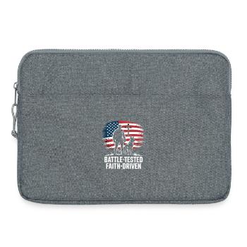 Battle Tested Faith Driven Veteran USA - Laptoptasche 15" - Grau meliert - Vorne