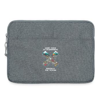 Game Over Is Final | Ocean Conservation, Corals - Laptop bag 15" - heather grey - Front