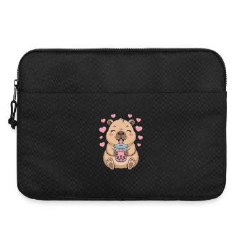 Kawaii Bubble Tea Capybara Boba Tea - Laptop bag 15" - black - Front