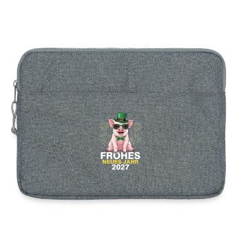 Bonne Année 2027 - Sacoche pour ordinateur portable 15 pouces - gris chiné - Devant