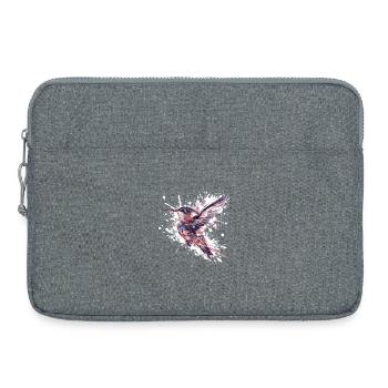 Aquarell Kolibri Spritzer - Laptoptasche 15" - Grau meliert - Vorne