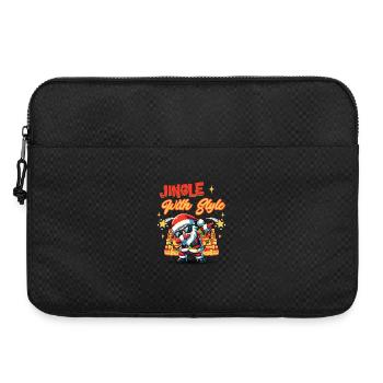 Weihnachtsmann und Schneemann Christmas Design - Laptoptasche 15" - Schwarz - Vorne