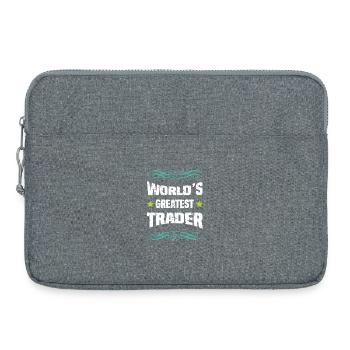 Weltbester Trader - Laptoptasche 15" - Grau meliert - Vorne
