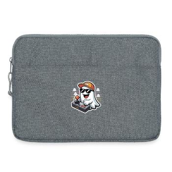 Retro Gamer Halloween Fantôme - Sacoche pour ordinateur portable 15 pouces - gris chiné - Devant