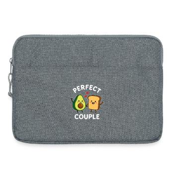 Couple parfait Avocado Toast Love - Sacoche pour ordinateur portable 15 pouces - gris chiné - Devant