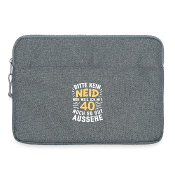 40er Jubel Shirt – Kein Neid , gut aussehen - Laptoptasche 15" - Grau meliert - Vorne