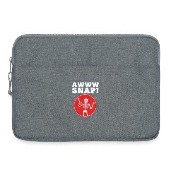 Fracture du bras Fracture osseuse du squelette d’Halloween - Sacoche pour ordinateur portable 15 pouces - gris chiné - Devant