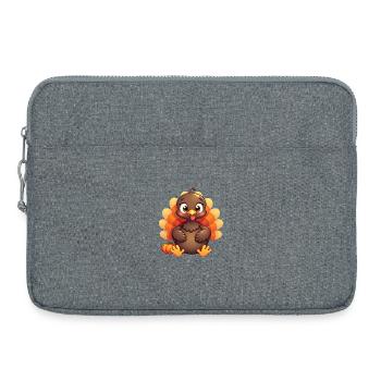 Bébé dinde de Thanksgiving - Sacoche pour ordinateur portable 15 pouces - gris chiné - Devant