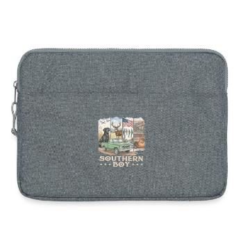Garçon du Sud Labrador Scène De Chasse Au Canard - Sacoche pour ordinateur portable 15 pouces - gris chiné - Devant