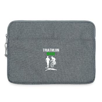 Triathlon Natation Cyclisme Course à pied Sports vintage - Sacoche pour ordinateur portable 15 pouces - gris chiné - Devant