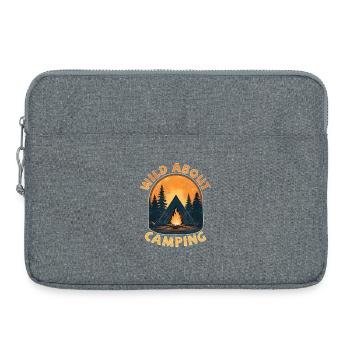 Wild about camping - Laptoptasche 15" - Grau meliert - Vorne