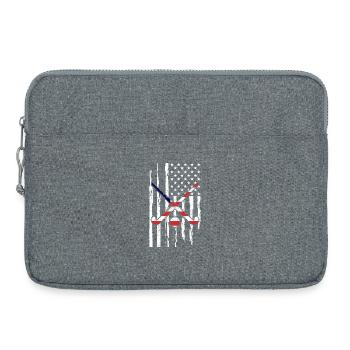 Hockey sur glace Hockey Hockey Joueur de hockey - Sacoche pour ordinateur portable 15 pouces - gris chiné - Devant