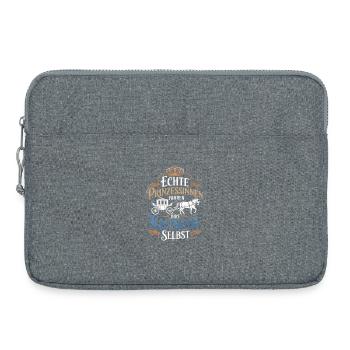 Real princesses drive their own carriage - Laptop bag 15" - heather grey - Front
