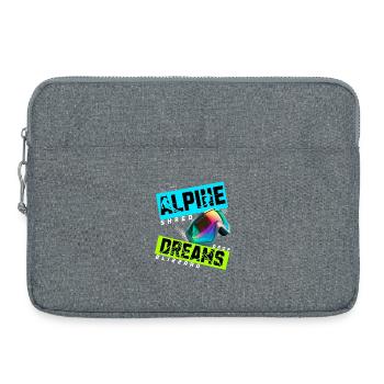 Alpine Dreams Ski Snowboard Shred Design - Sacoche pour ordinateur portable 15 pouces - gris chiné - Devant