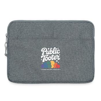 Public Tooter Rainbow Clouds - Laptop bag 15" - heather grey - Front
