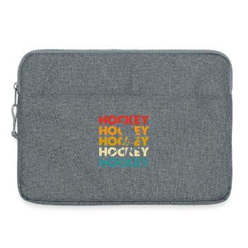 Hockey Eishockey Eishockeyspieler Geschenk - Laptop bag 15" - heather grey - Front