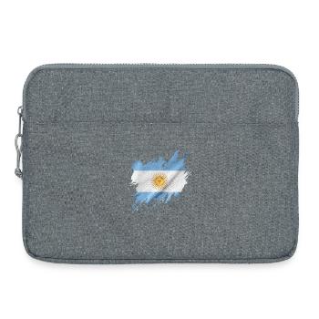 Flagge Argentiniens, Rissen-Stil - Laptoptasche 15" - Grau meliert - Vorne