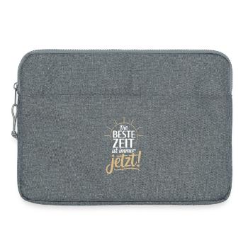 Le meilleur moment est toujours en direct maintenant Carpe Diem - Sacoche pour ordinateur portable 15 pouces - gris chiné - Devant